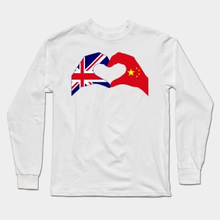 We Heart UK & China Patriot Flag Series Long Sleeve T-Shirt